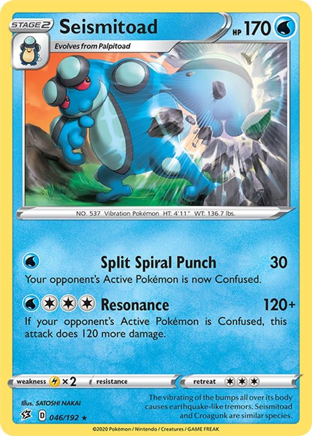 Seismitoad — SWSH02: Rebel Clash