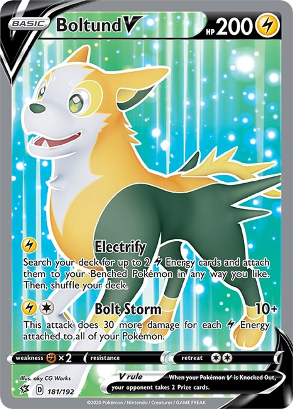 Boltund V (Full Art) — SWSH02: Rebel Clash