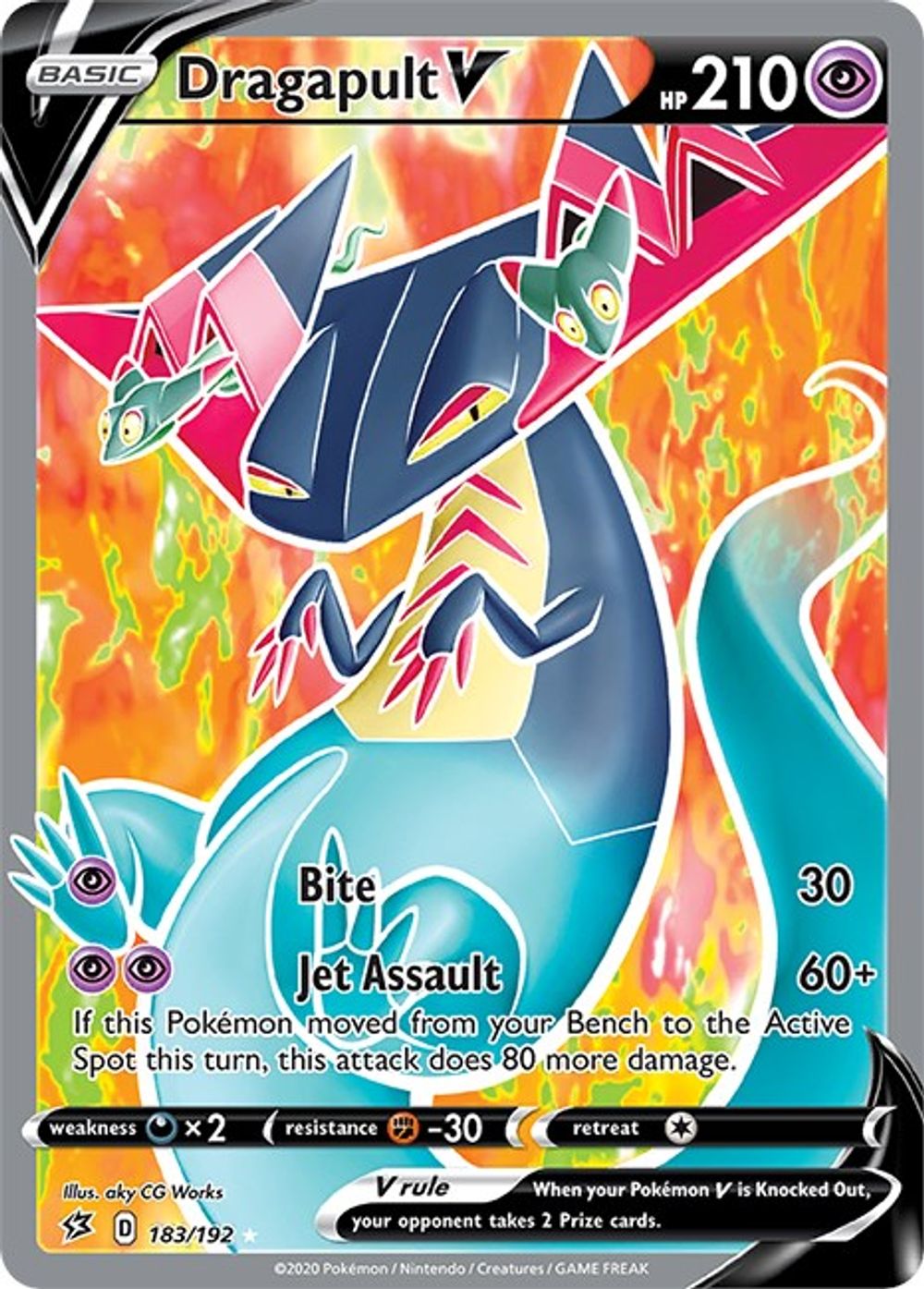 Dragapult V (Full Art) — SWSH02: Rebel Clash
