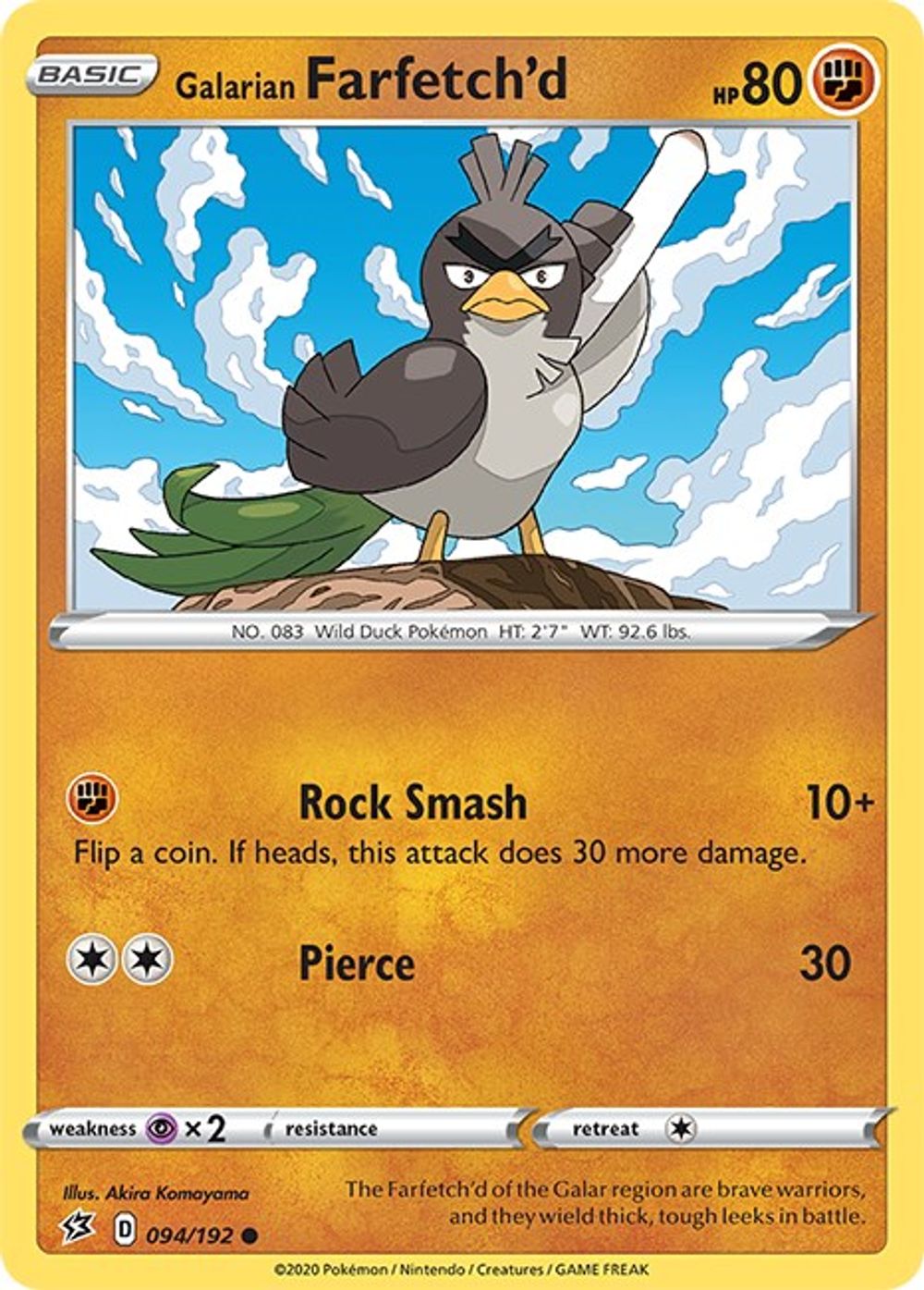 Galarian Farfetch'd — SWSH02: Rebel Clash
