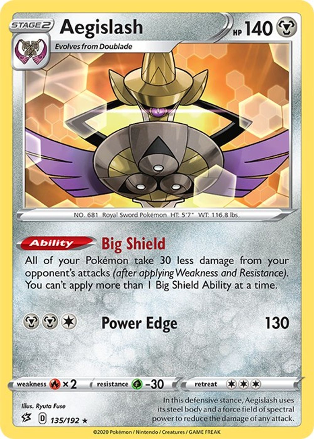 Aegislash — SWSH02: Rebel Clash