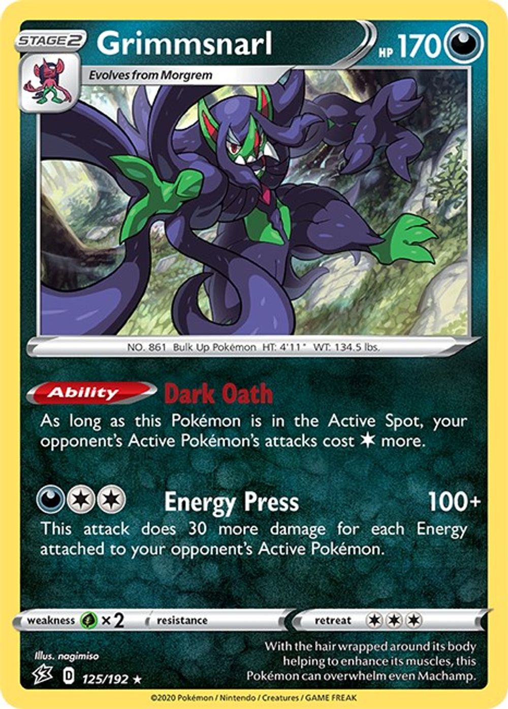 Grimmsnarl - 125/192 (Non-Holo) — Deck Exclusives