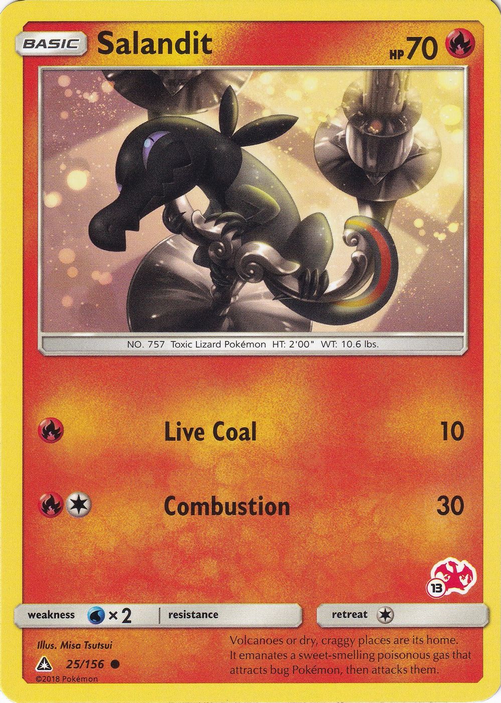 Salandit - 25/156 (#13 Charizard Stamped) — Battle Academy