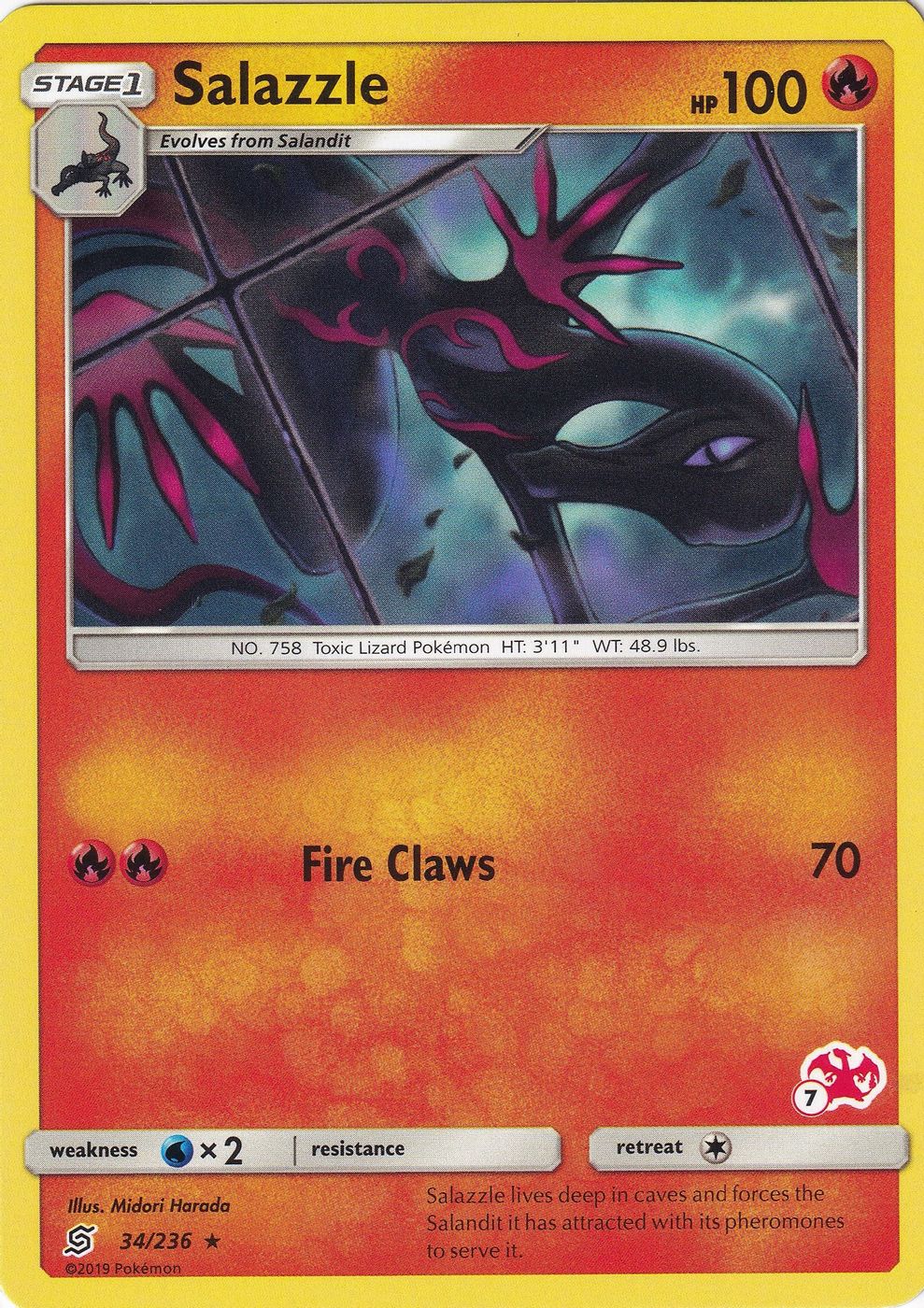 Salazzle - 34/236 (#7 Charizard Stamped) — Battle Academy