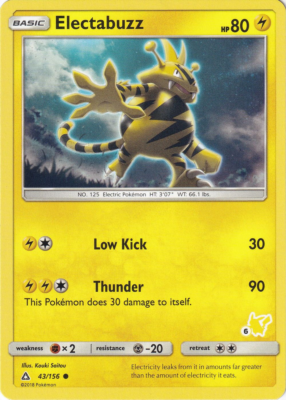 Electabuzz - 43/156 (#6 Pikachu Stamped) — Battle Academy