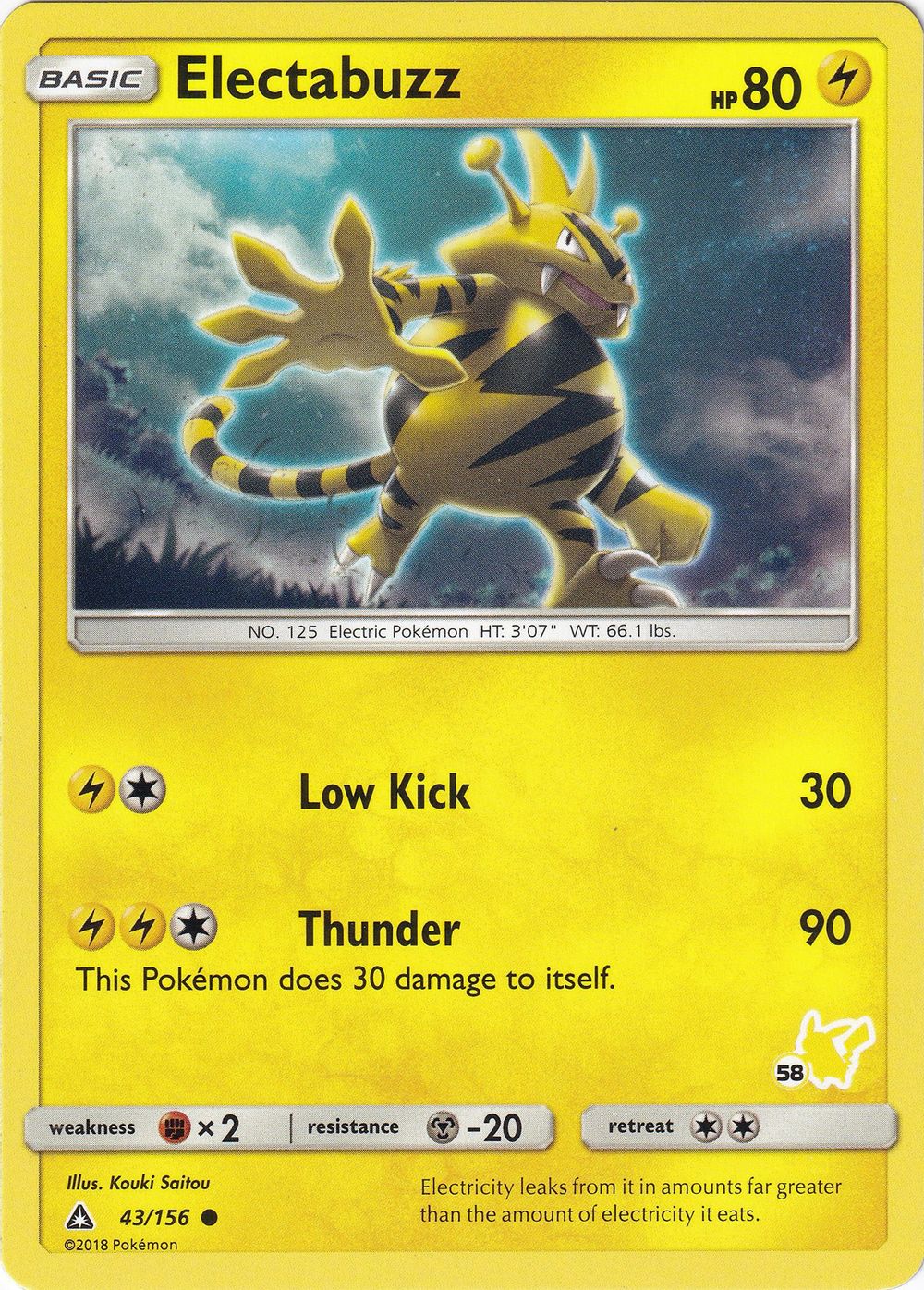 Electabuzz - 43/156 (#58 Pikachu Stamped) — Battle Academy
