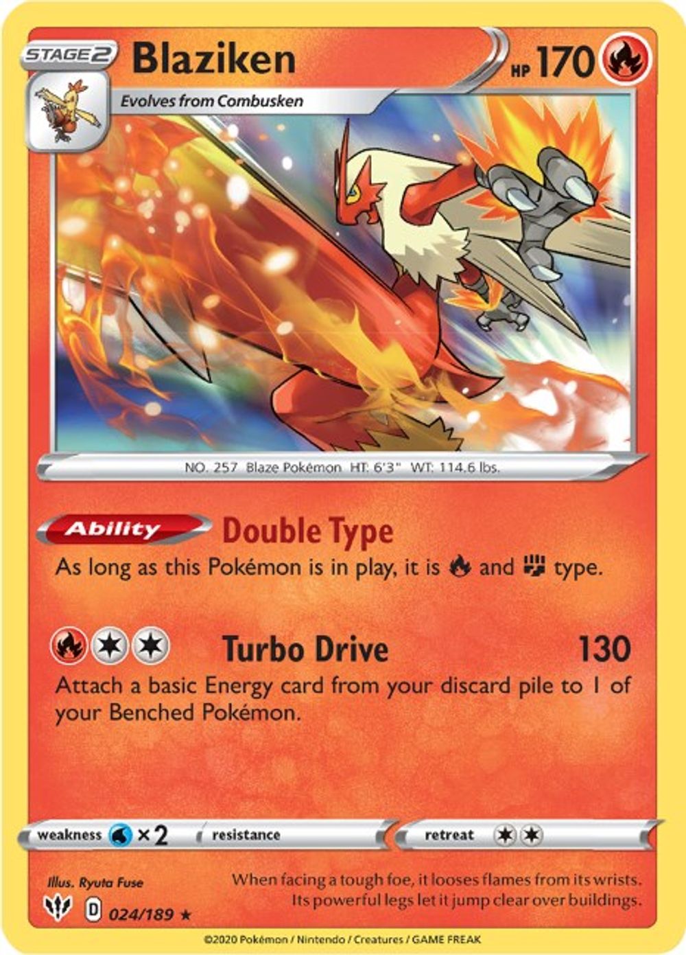 Blaziken — SWSH03: Darkness Ablaze