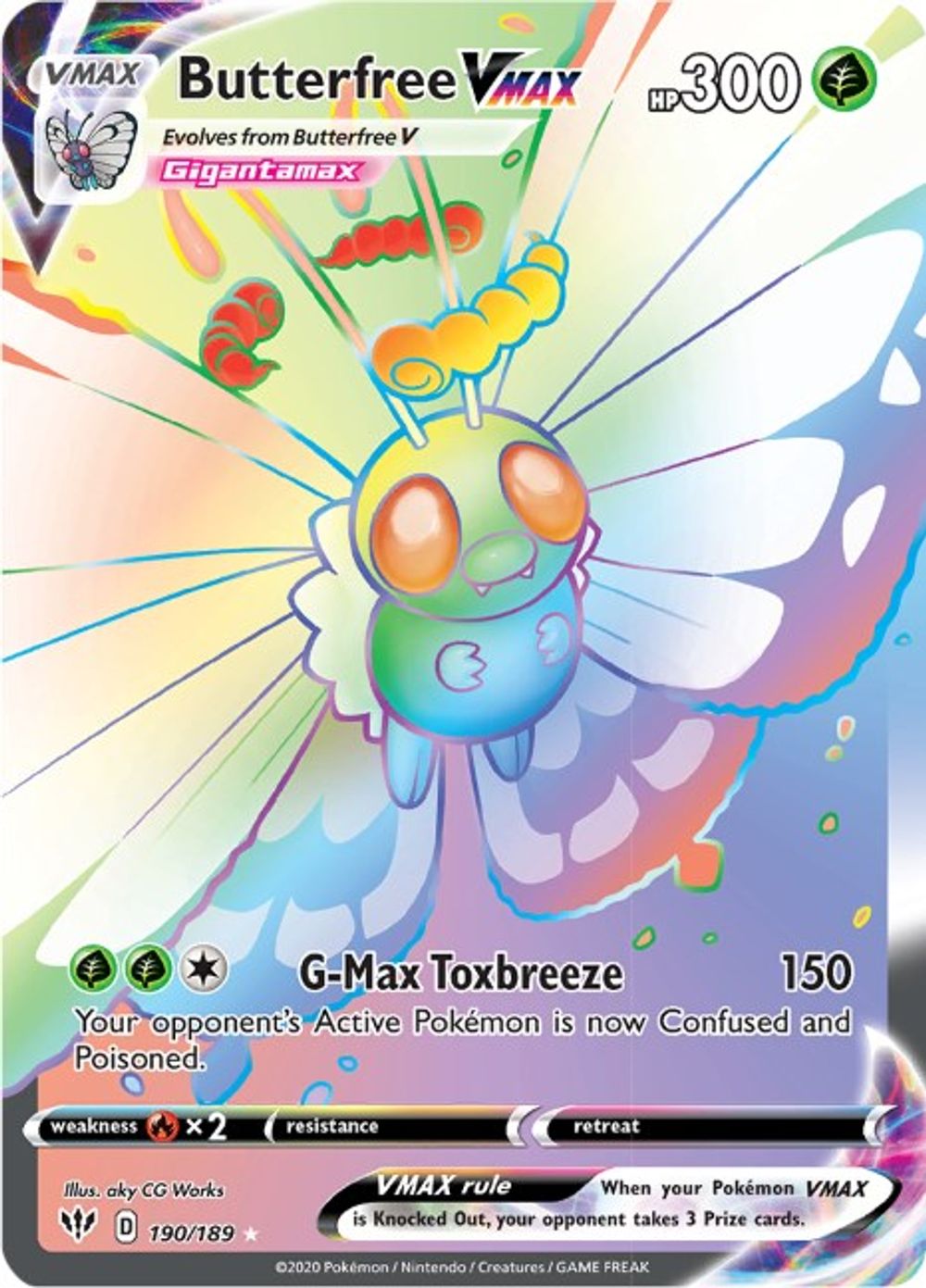 Butterfree VMAX (Secret) — SWSH03: Darkness Ablaze