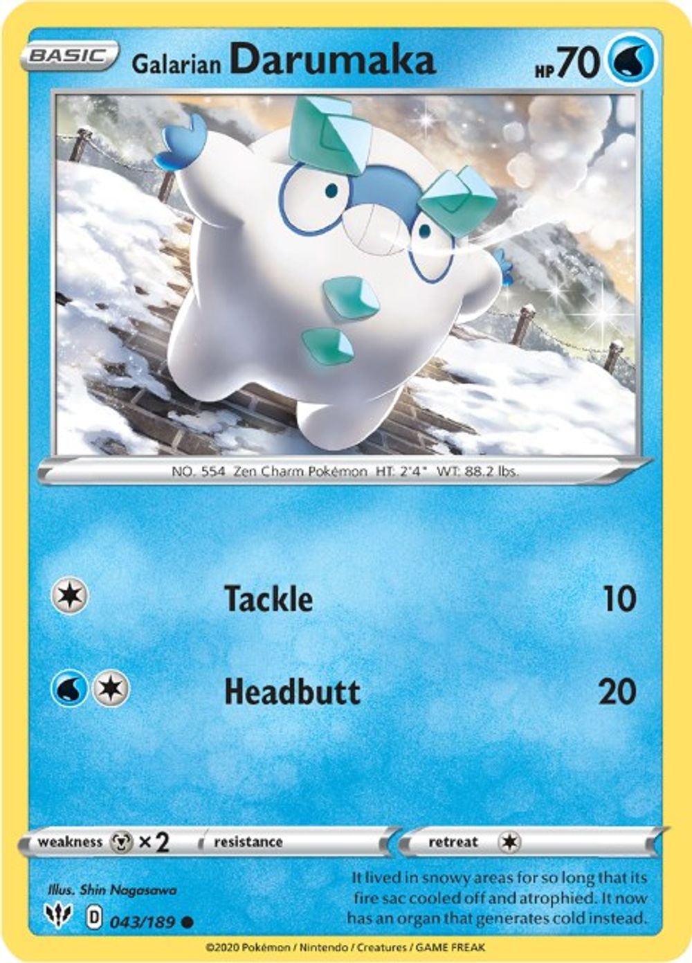 Galarian Darumaka — SWSH03: Darkness Ablaze