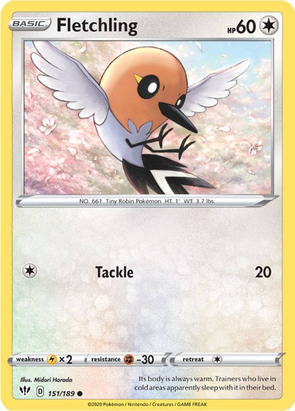Fletchling — SWSH03: Darkness Ablaze