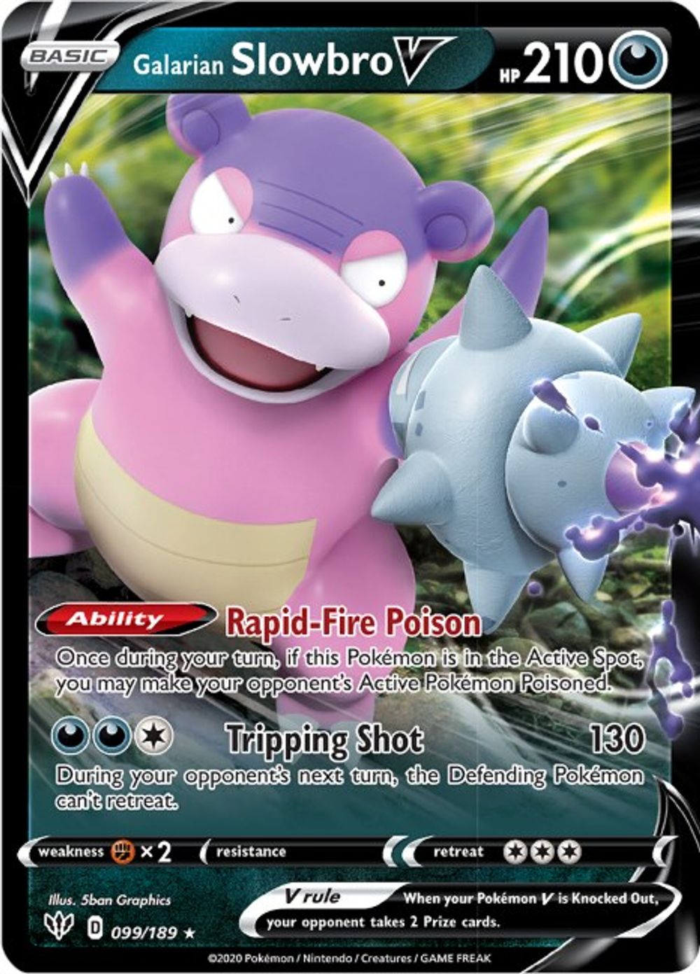Galarian Slowbro V — SWSH03: Darkness Ablaze
