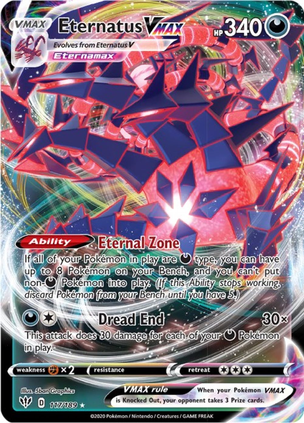 Eternatus VMAX — SWSH03: Darkness Ablaze