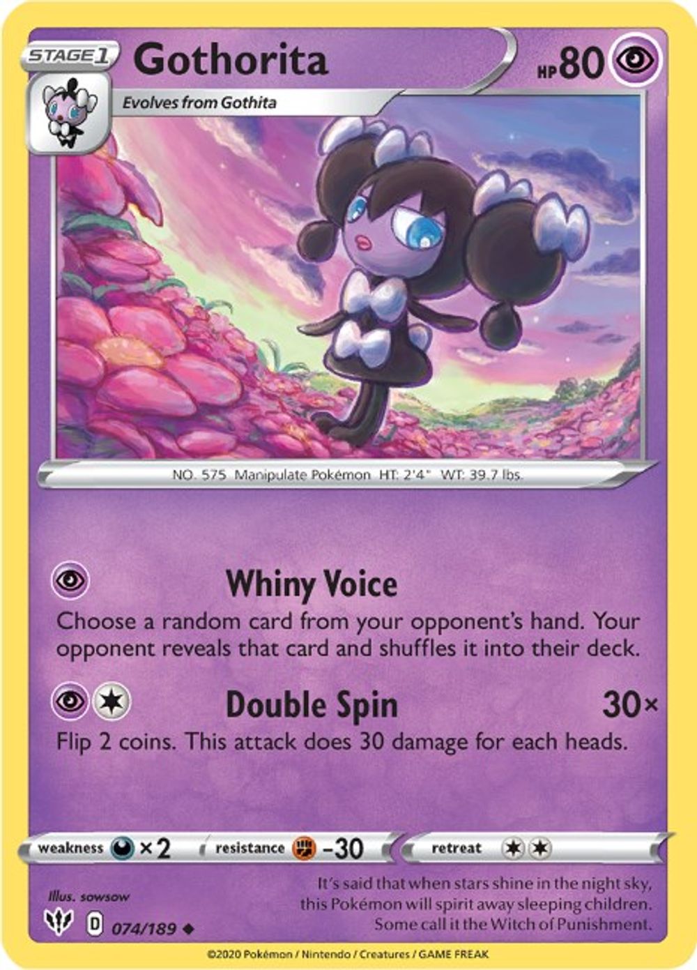 Gothorita — SWSH03: Darkness Ablaze