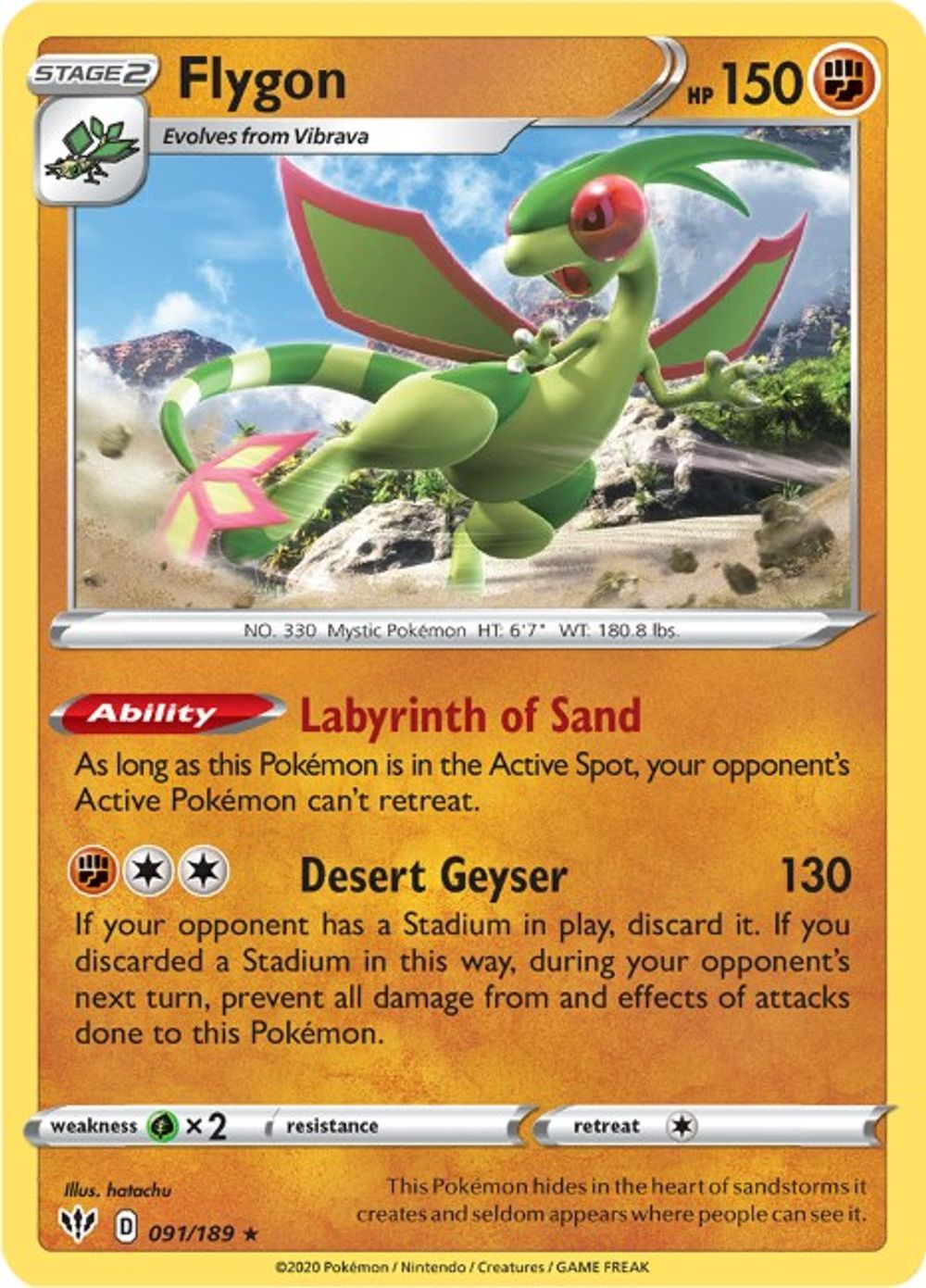 Flygon — SWSH03: Darkness Ablaze