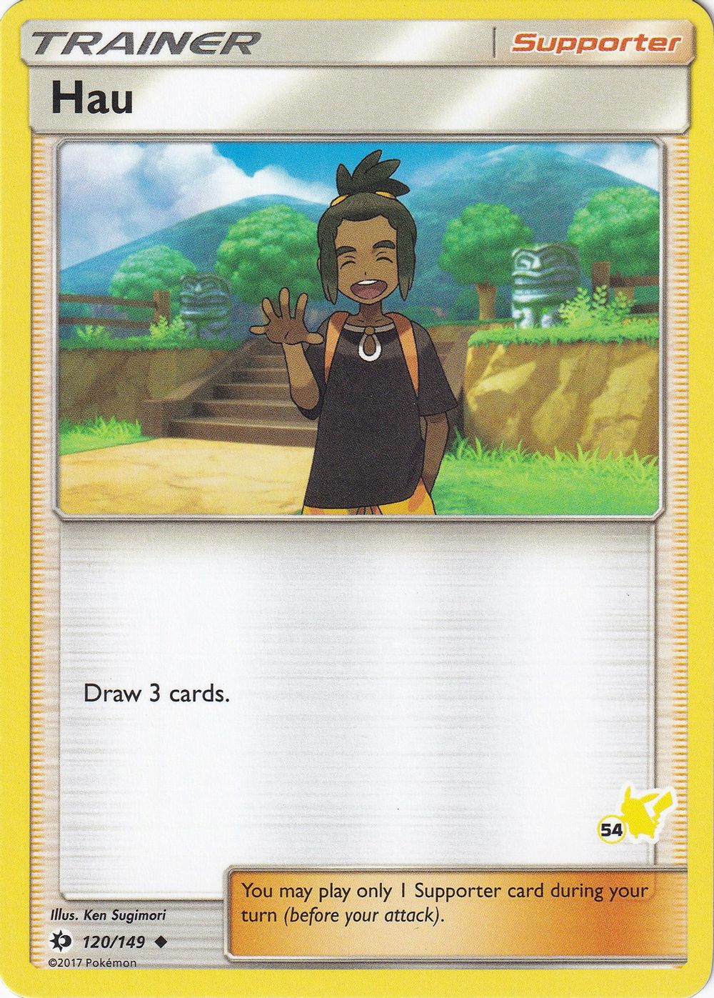 Hau - 120/149 (#54 Pikachu Stamped) — Battle Academy