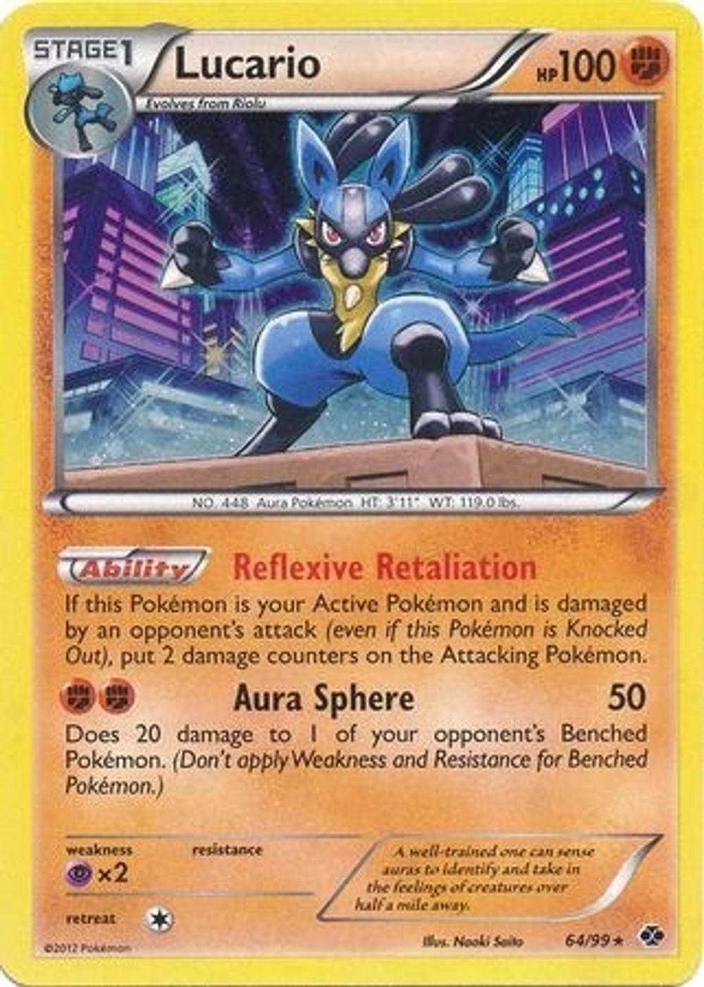 Lucario - 64/99 (Cosmos Holo) — Blister Exclusives
