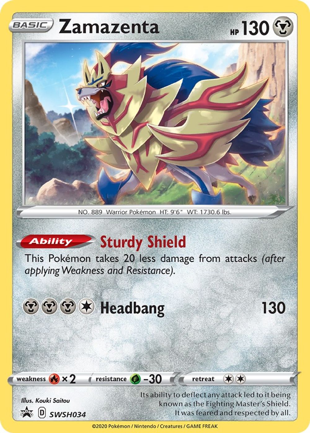 Zamazenta - SWSH034 — SWSH: Sword & Shield Promo Cards