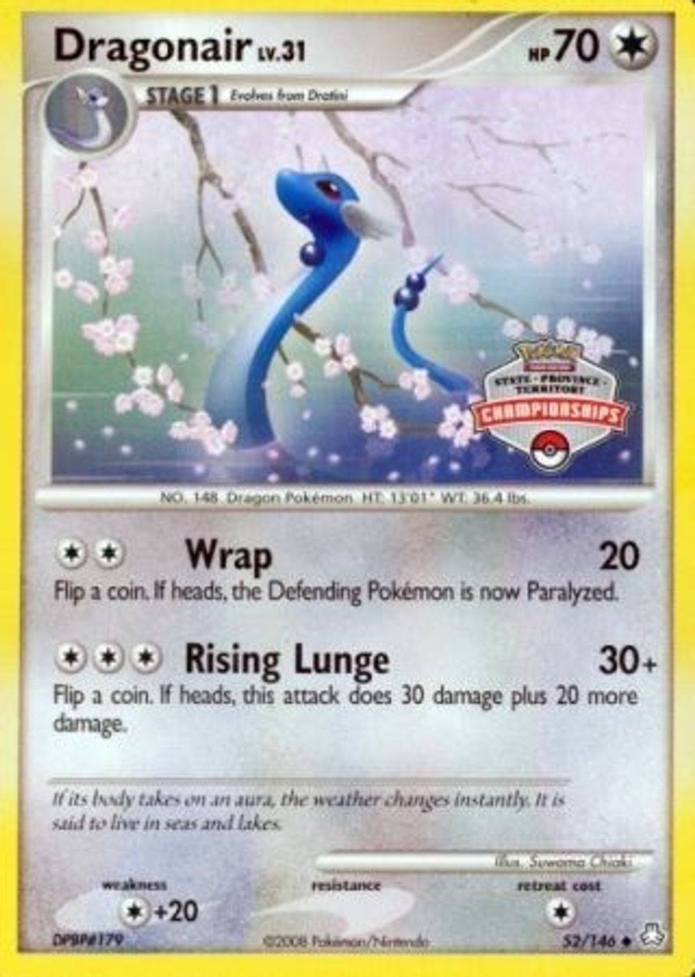 Dragonair - 52/146 (State Championships) — League & Championship Cards