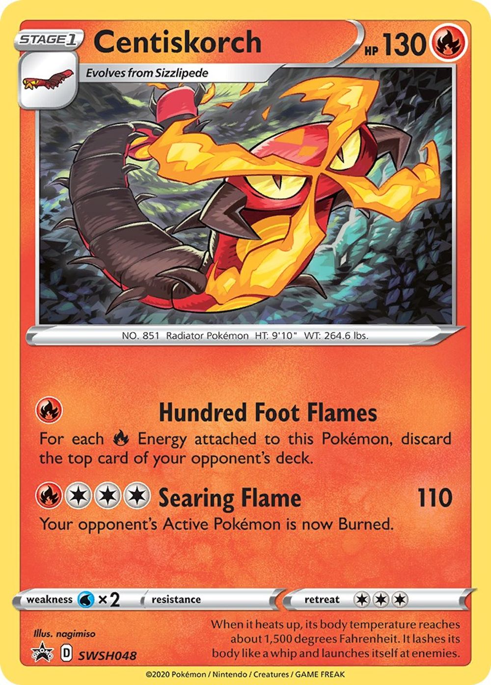 Centiskorch - SWSH048 — SWSH: Sword & Shield Promo Cards