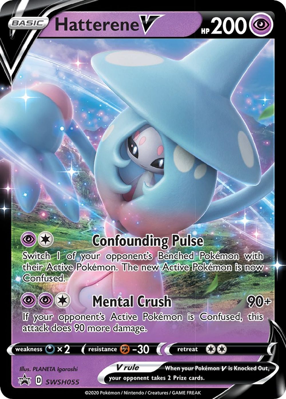 Hatterene V - SWSH055 — SWSH: Sword & Shield Promo Cards