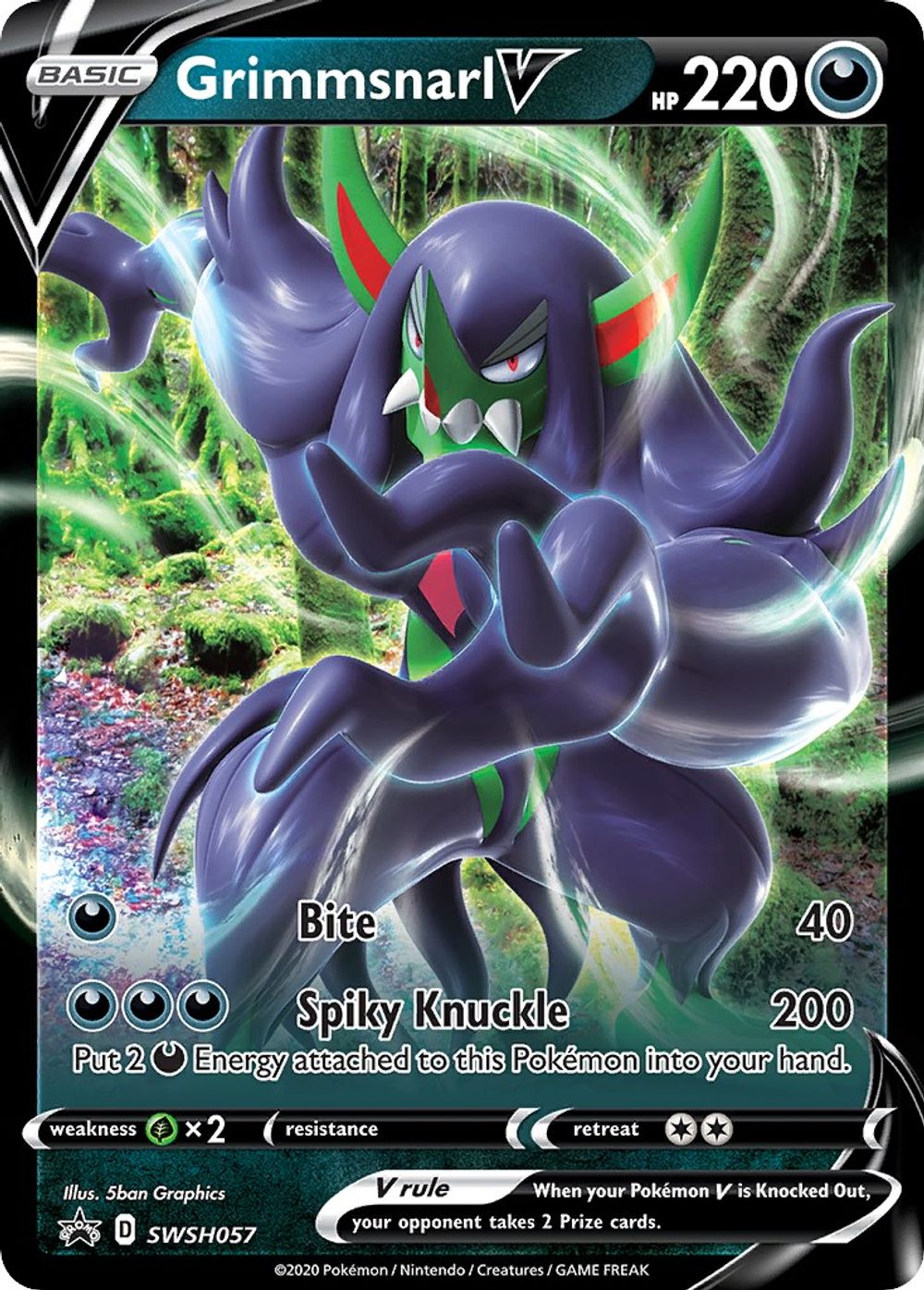 Grimmsnarl V - SWSH057 — SWSH: Sword & Shield Promo Cards