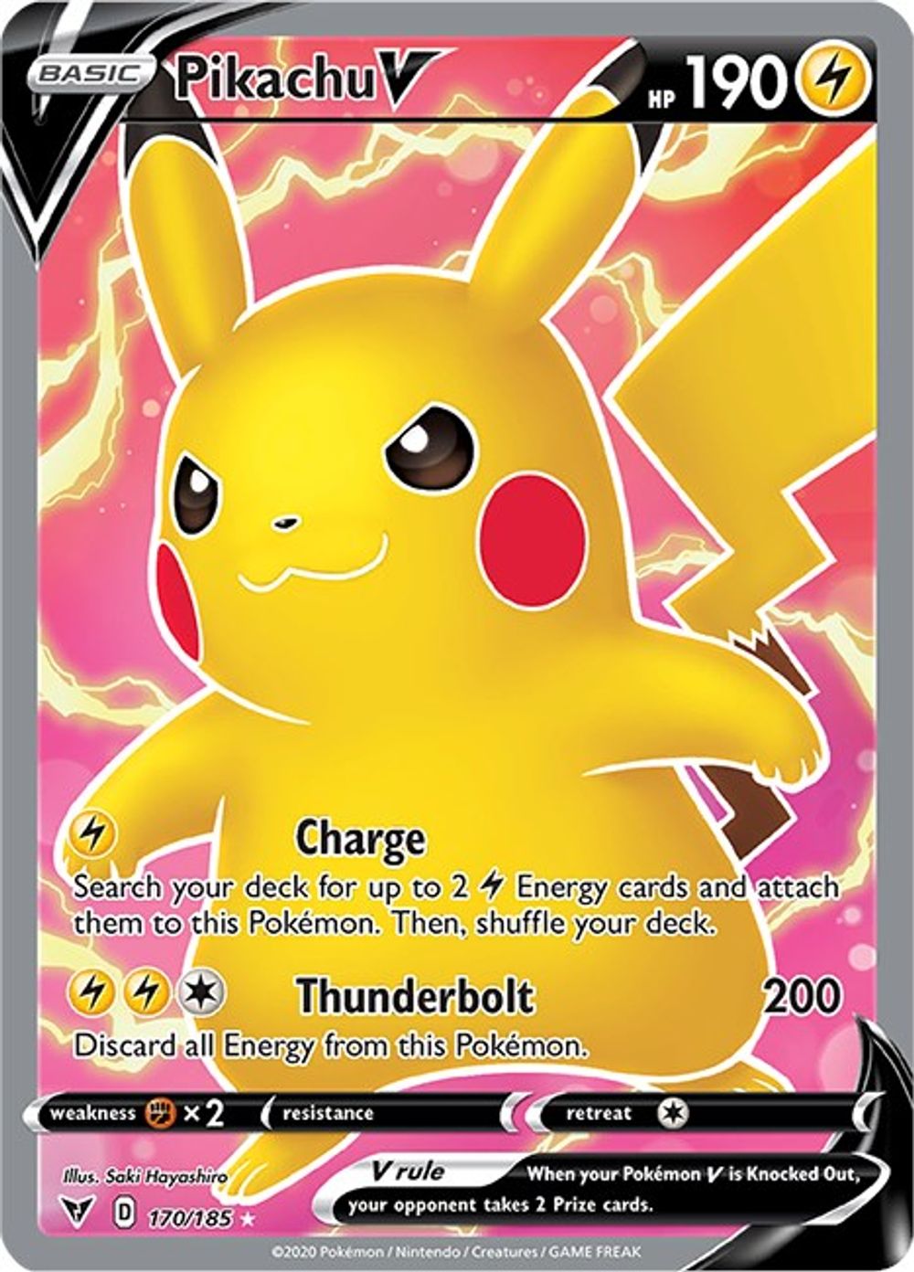 Pikachu V (Full Art) — SWSH04: Vivid Voltage