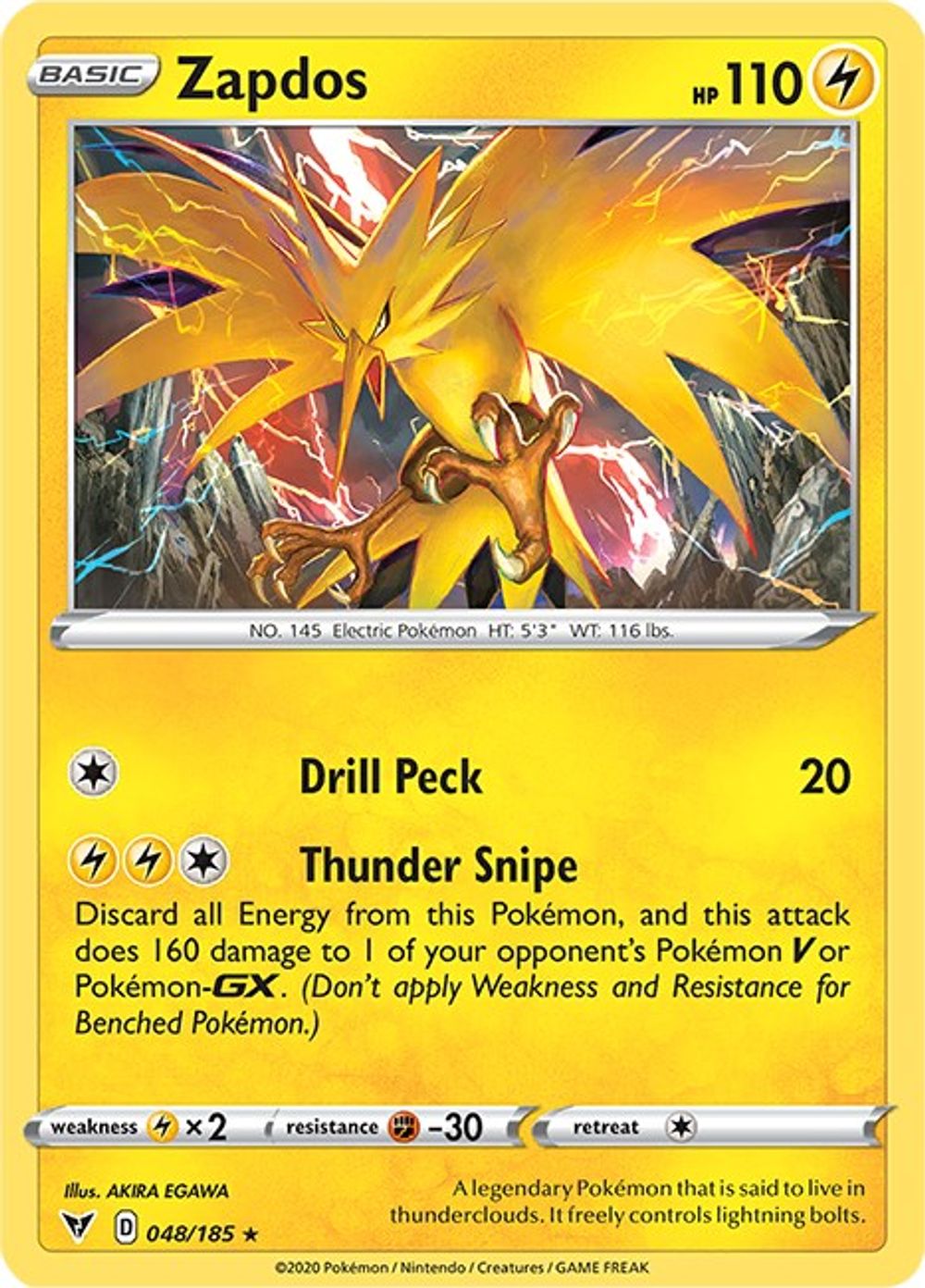 Zapdos — SWSH04: Vivid Voltage
