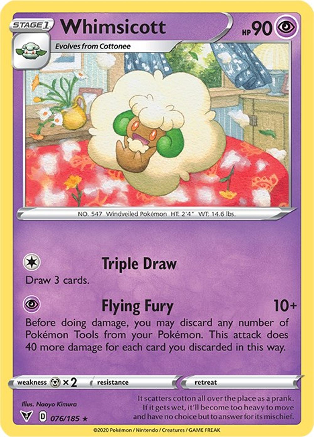 Whimsicott — SWSH04: Vivid Voltage