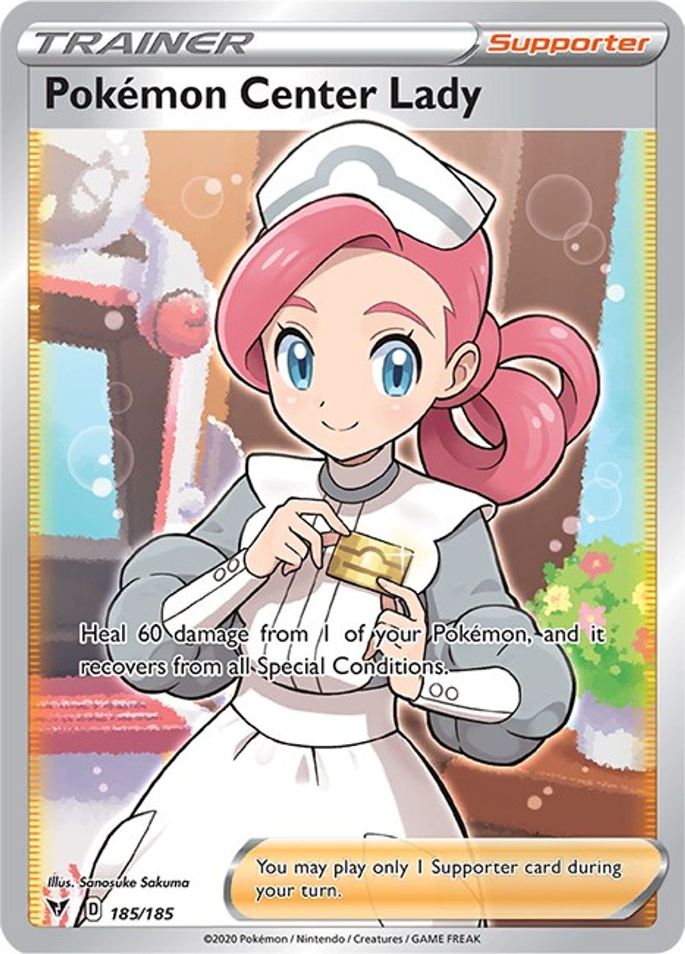 Pokemon Center Lady (Full Art) — SWSH04: Vivid Voltage