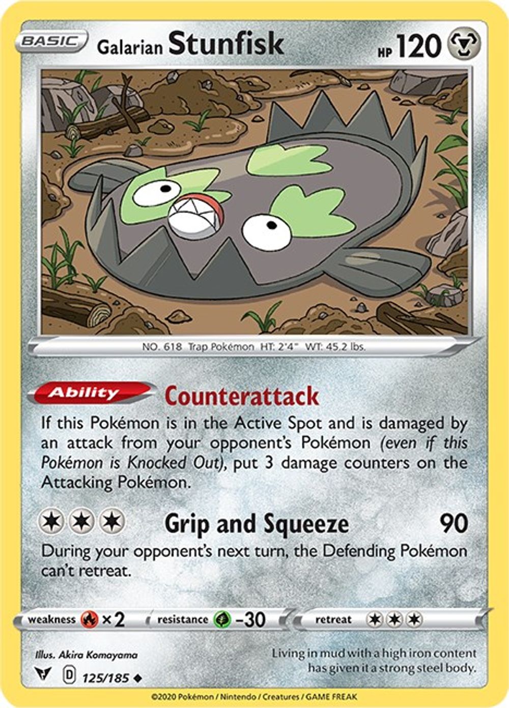 Galarian Stunfisk — SWSH04: Vivid Voltage