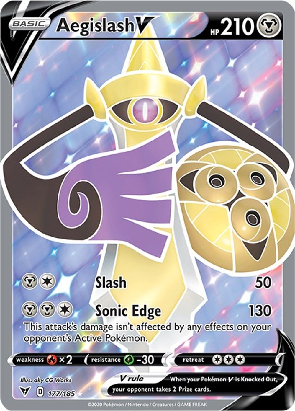Aegislash V (Full Art) — SWSH04: Vivid Voltage
