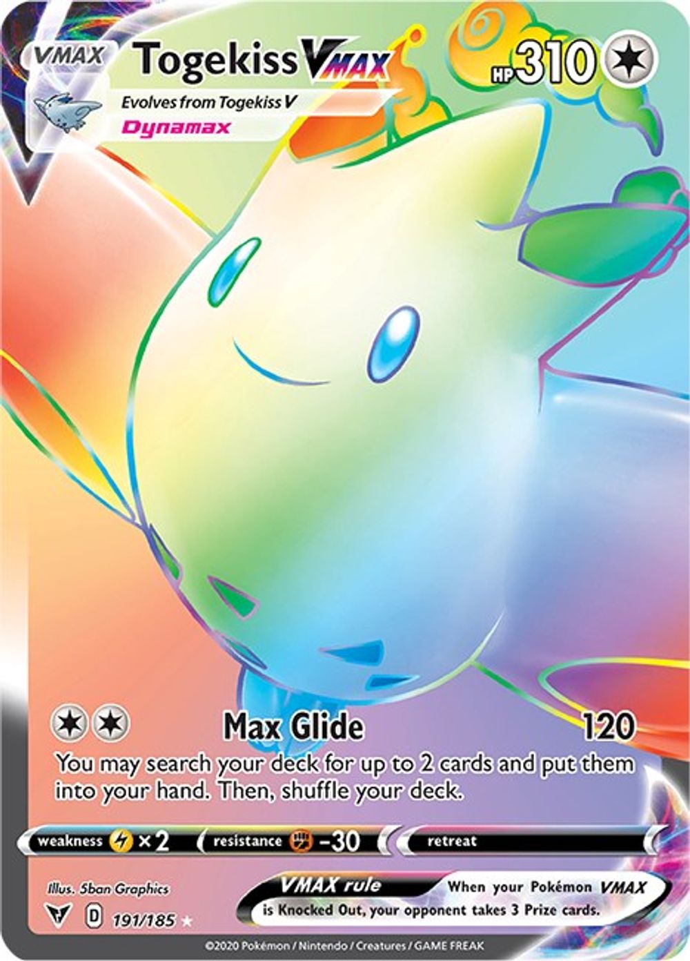 Togekiss VMAX (Secret) — SWSH04: Vivid Voltage