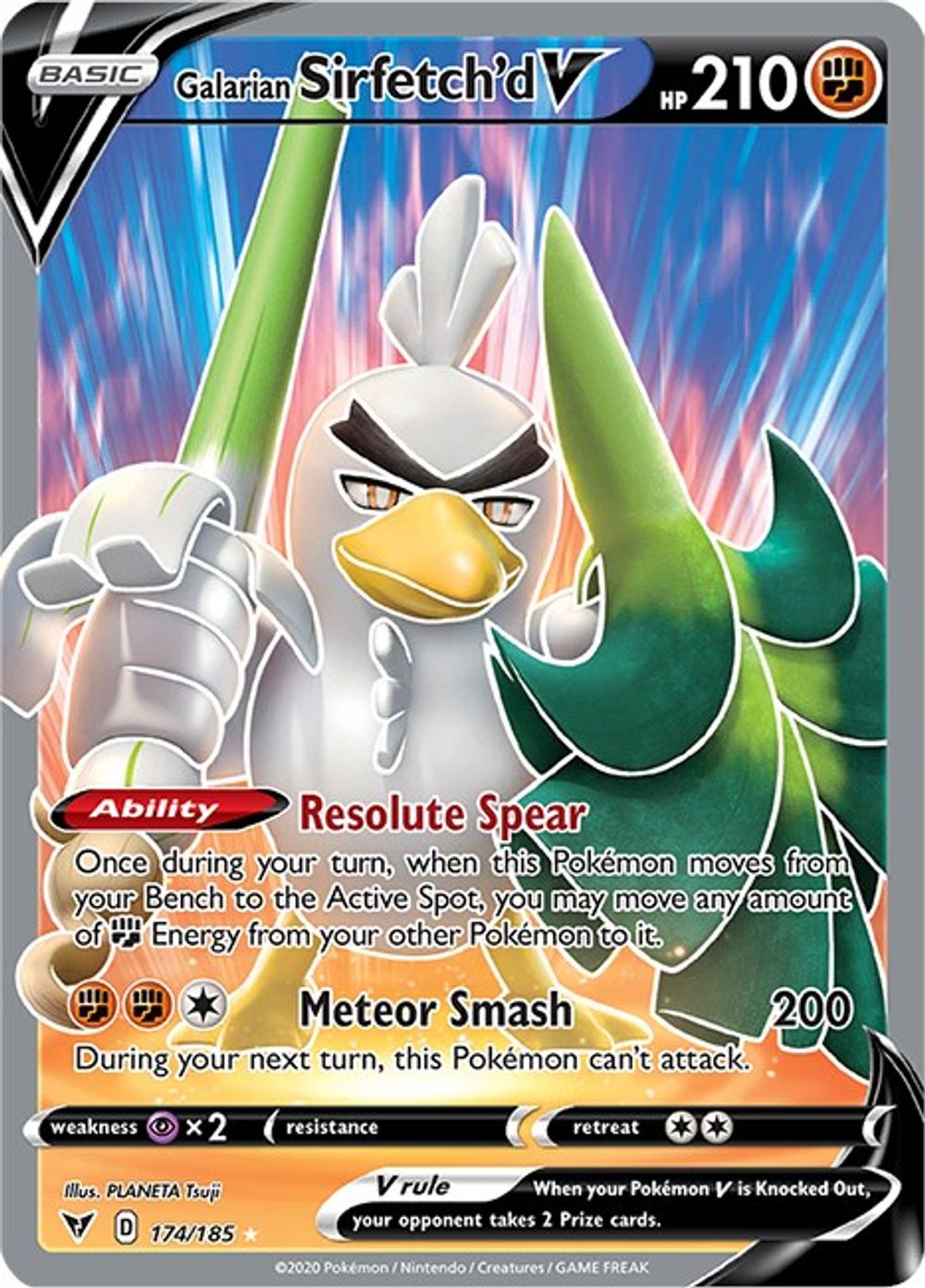 Galarian Sirfetch'd V (Full Art) — SWSH04: Vivid Voltage