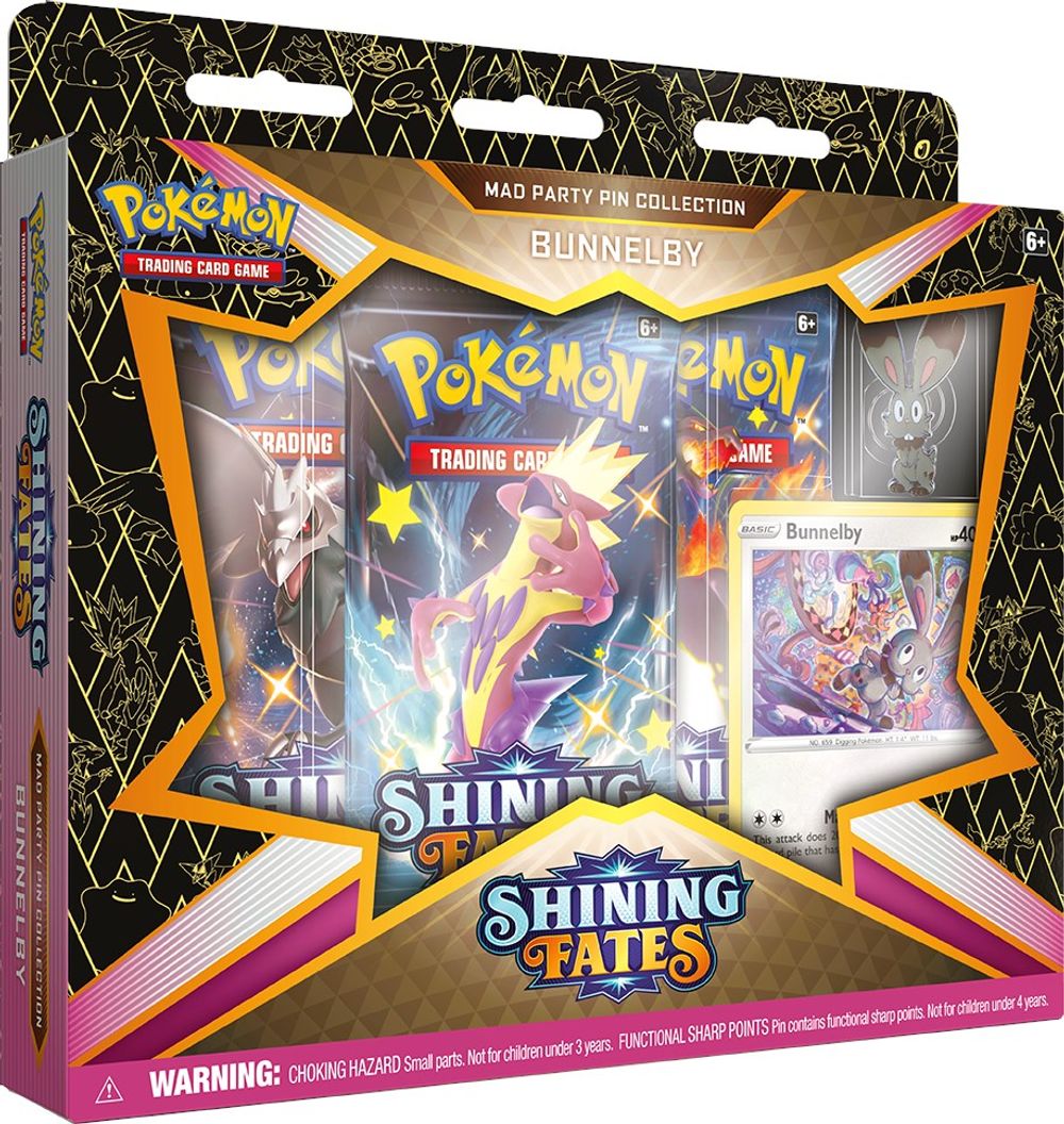 Shining Fates Mad Party Pin Collection [Bunnelby] — Shining Fates