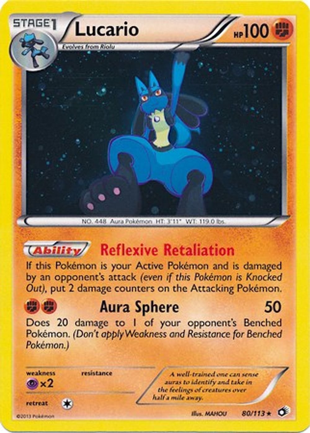 Lucario - 80/113 (Cosmos Holo) — Miscellaneous Cards & Products