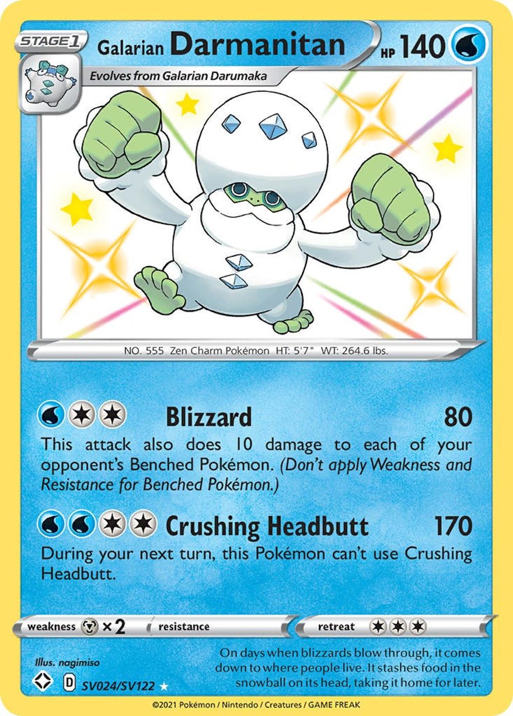 Galarian Darmanitan — Shining Fates: Shiny Vault