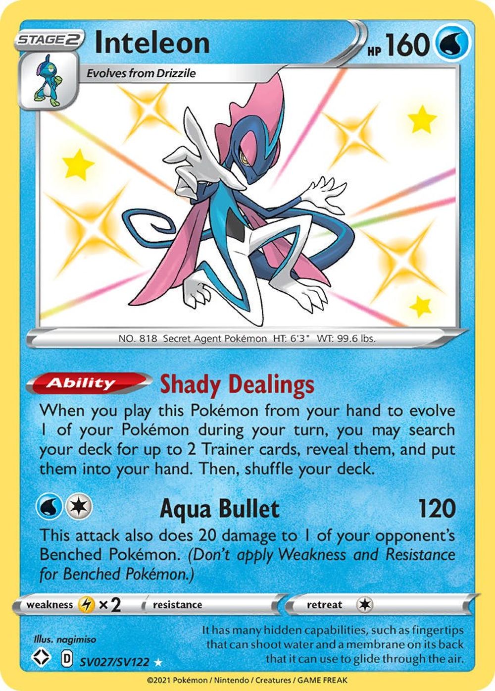 Inteleon — Shining Fates: Shiny Vault