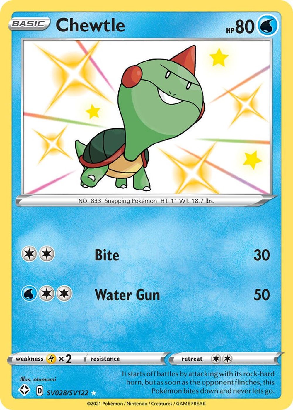 Chewtle — Shining Fates: Shiny Vault
