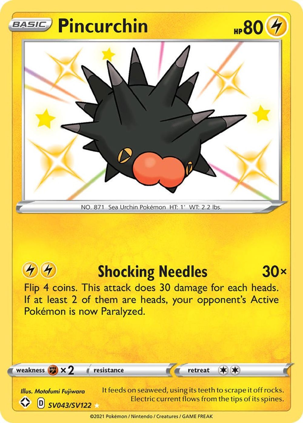 Pincurchin — Shining Fates: Shiny Vault