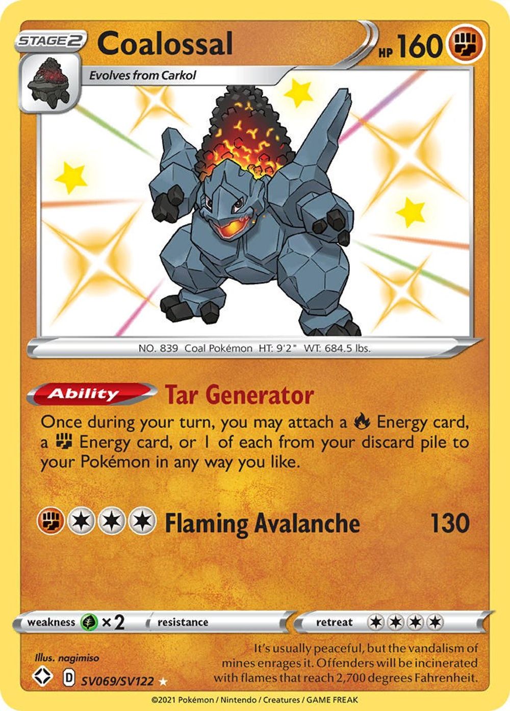 Coalossal — Shining Fates: Shiny Vault