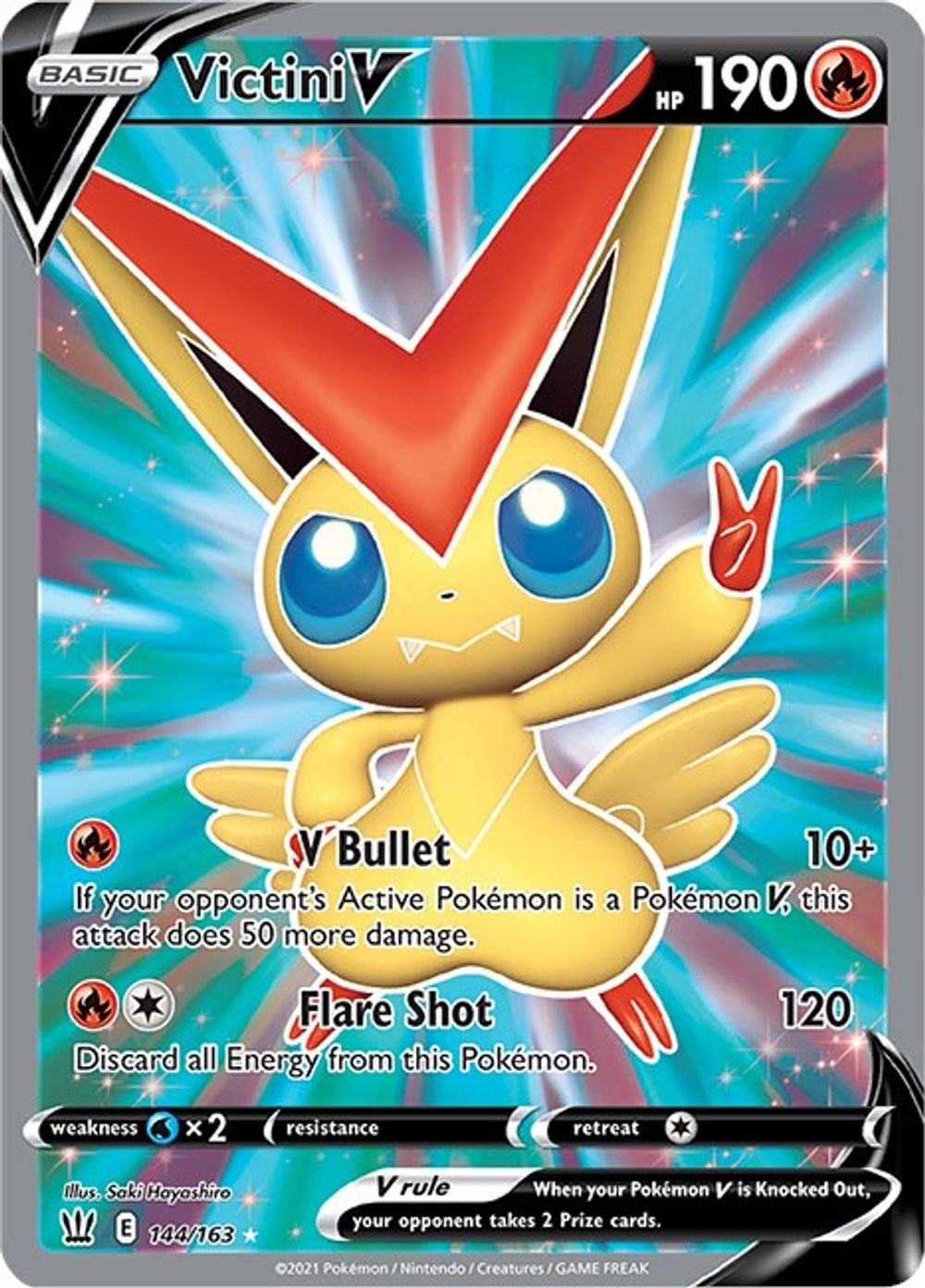 Victini V (Full Art) — SWSH05: Battle Styles
