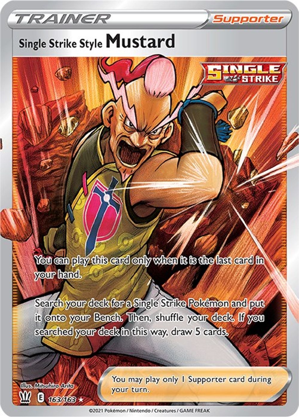 Single Strike Style Mustard (Full Art) — SWSH05: Battle Styles