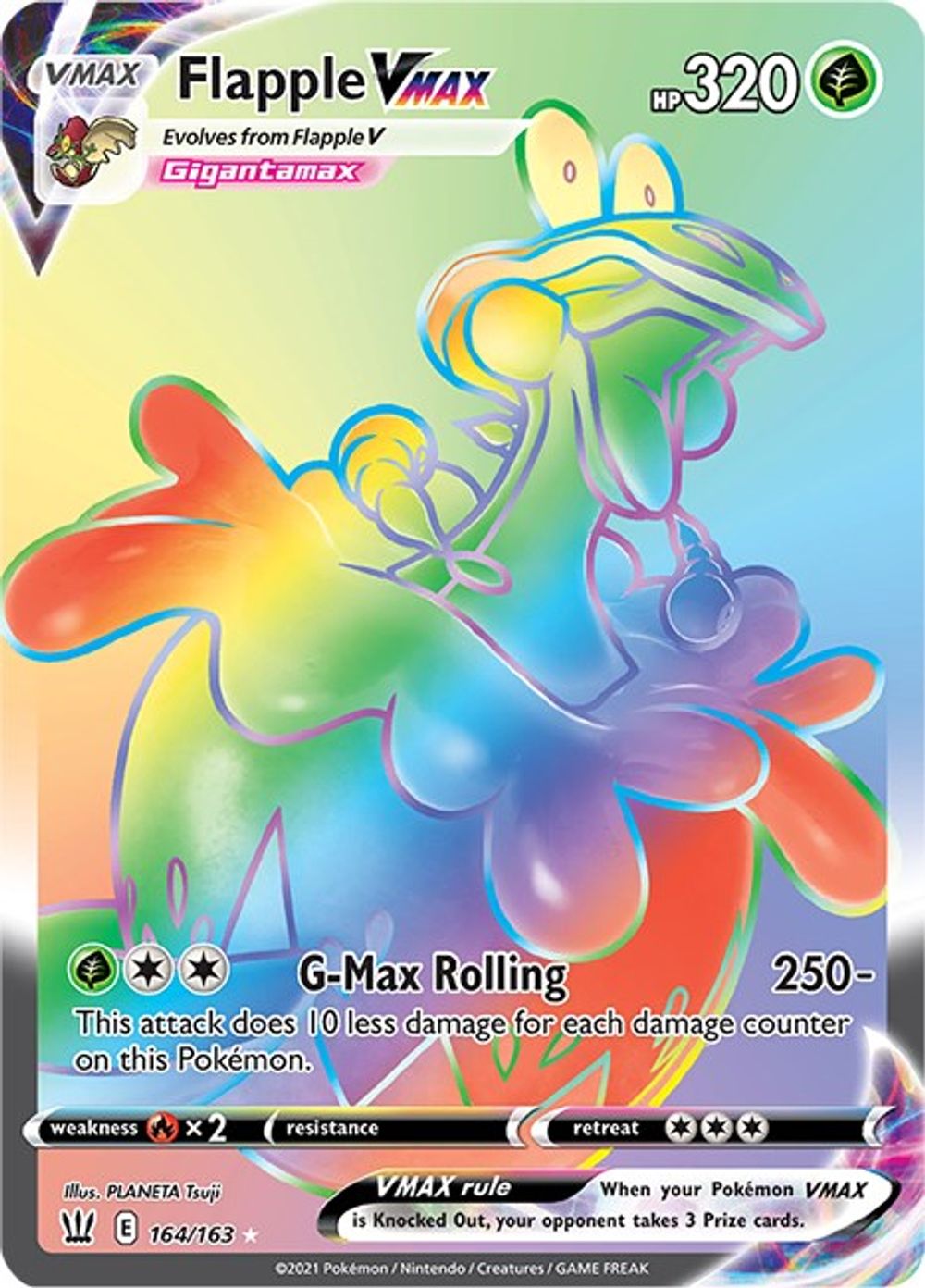 Flapple VMAX (Secret) — SWSH05: Battle Styles
