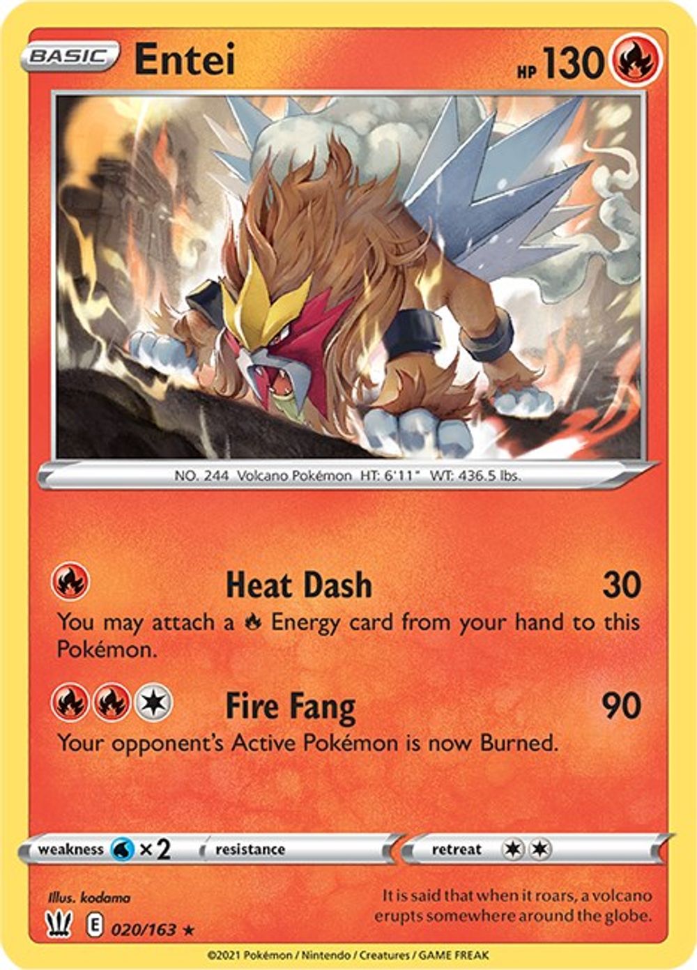 Entei — SWSH05: Battle Styles
