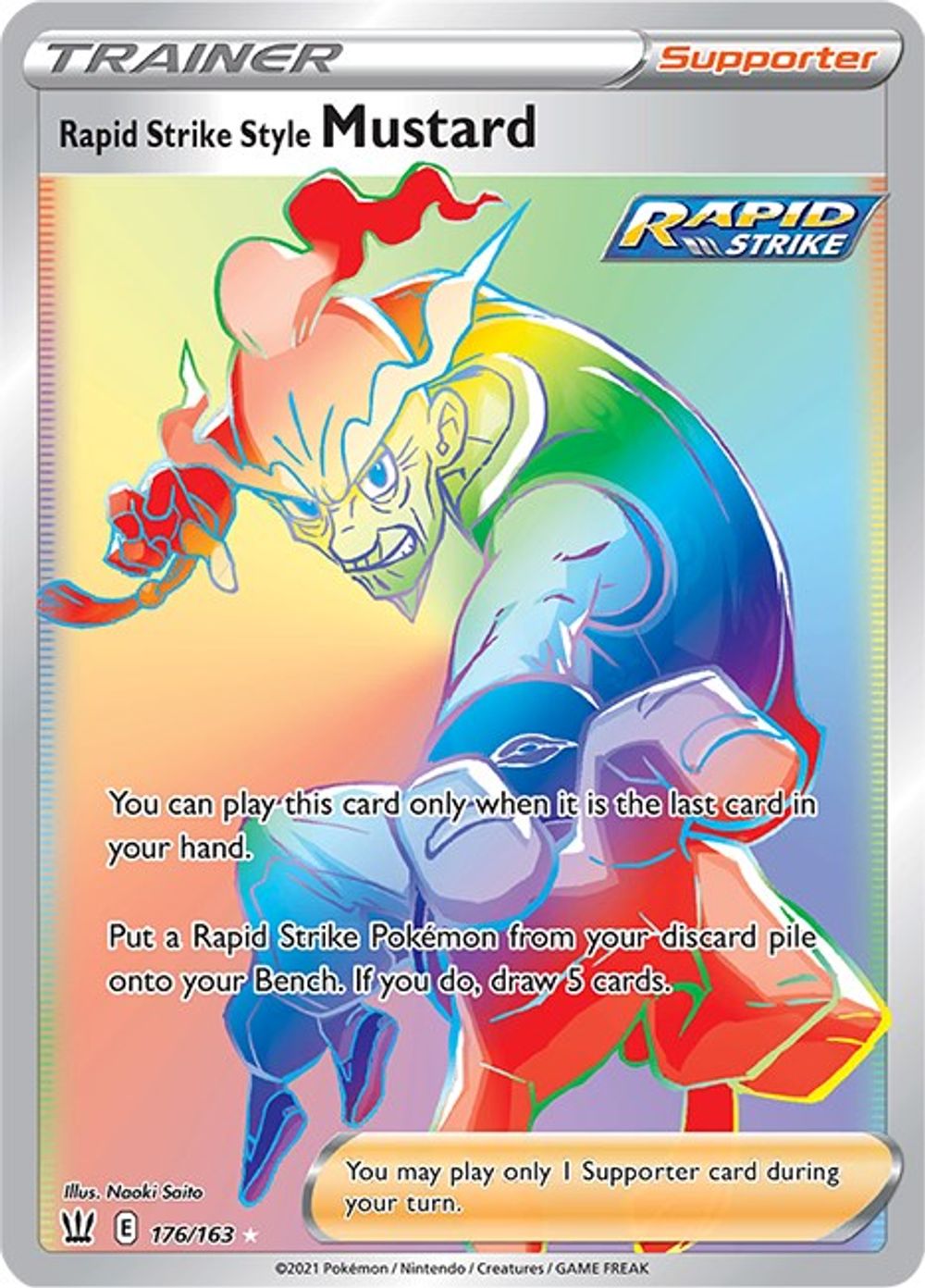 Rapid Strike Style Mustard (Secret) — SWSH05: Battle Styles