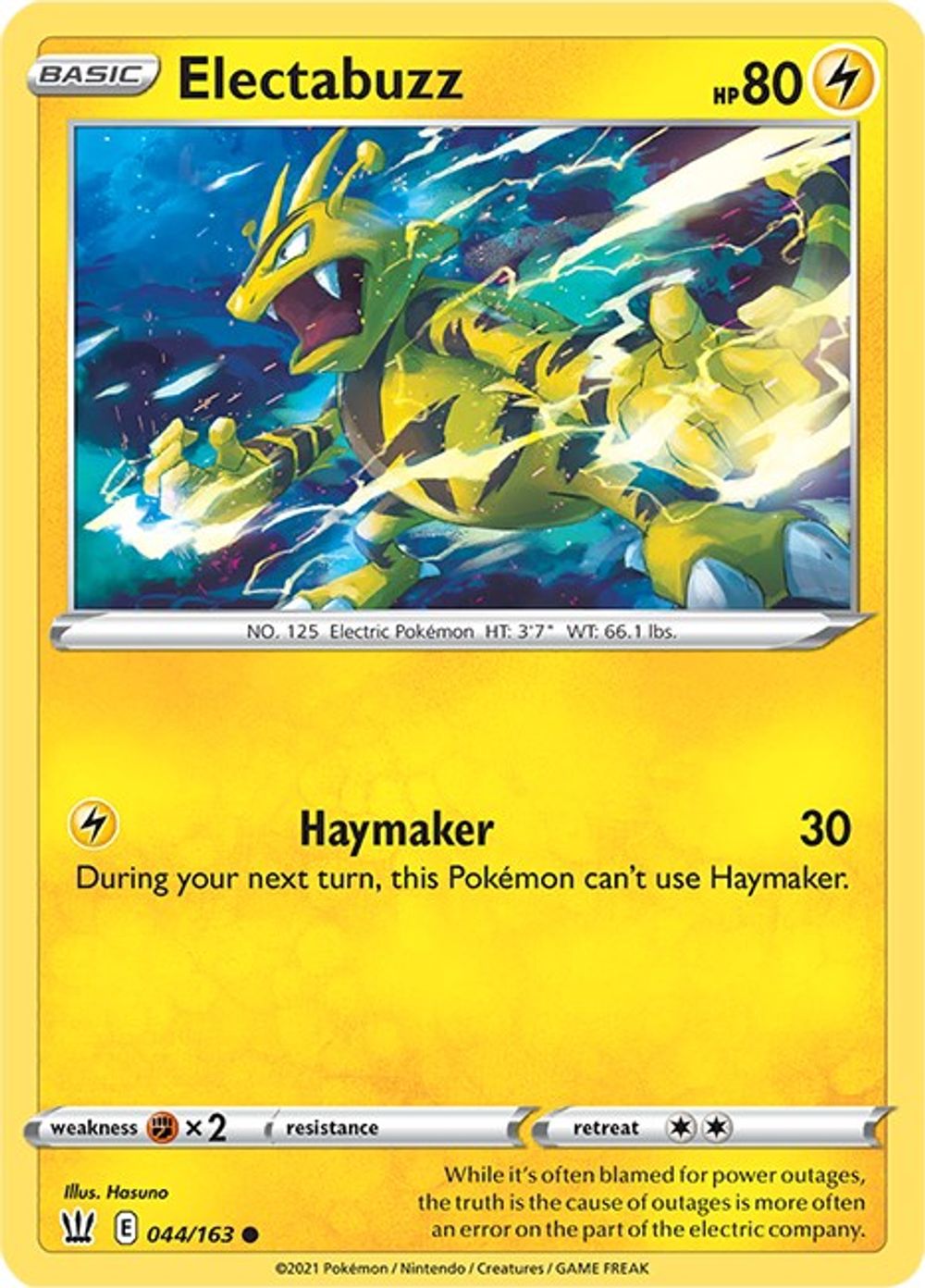 Electabuzz — SWSH05: Battle Styles