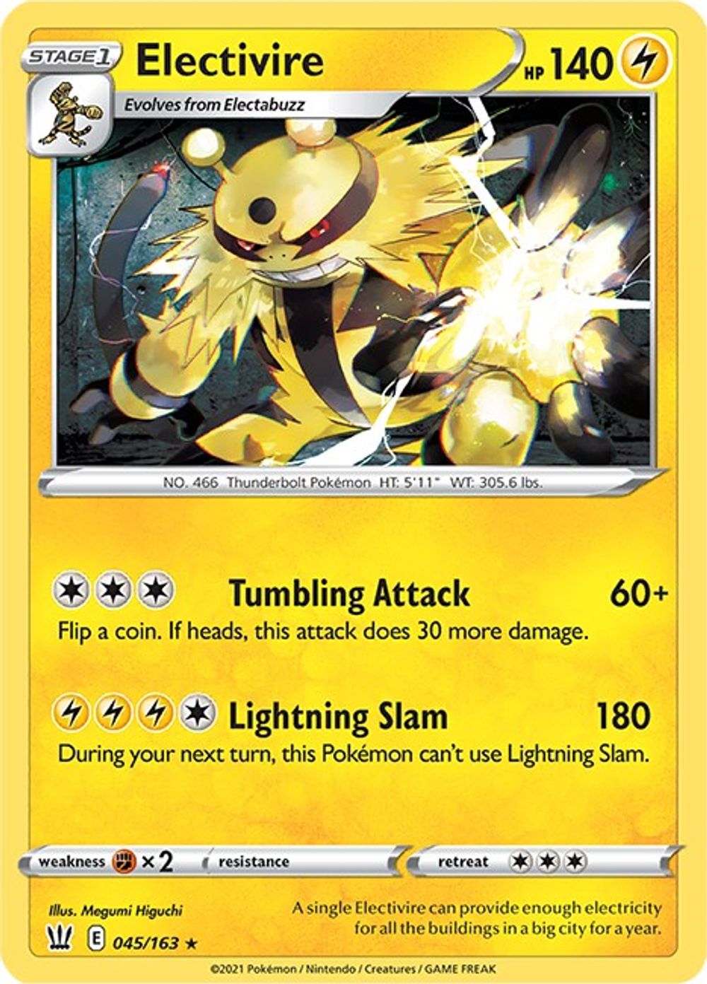 Electivire — SWSH05: Battle Styles