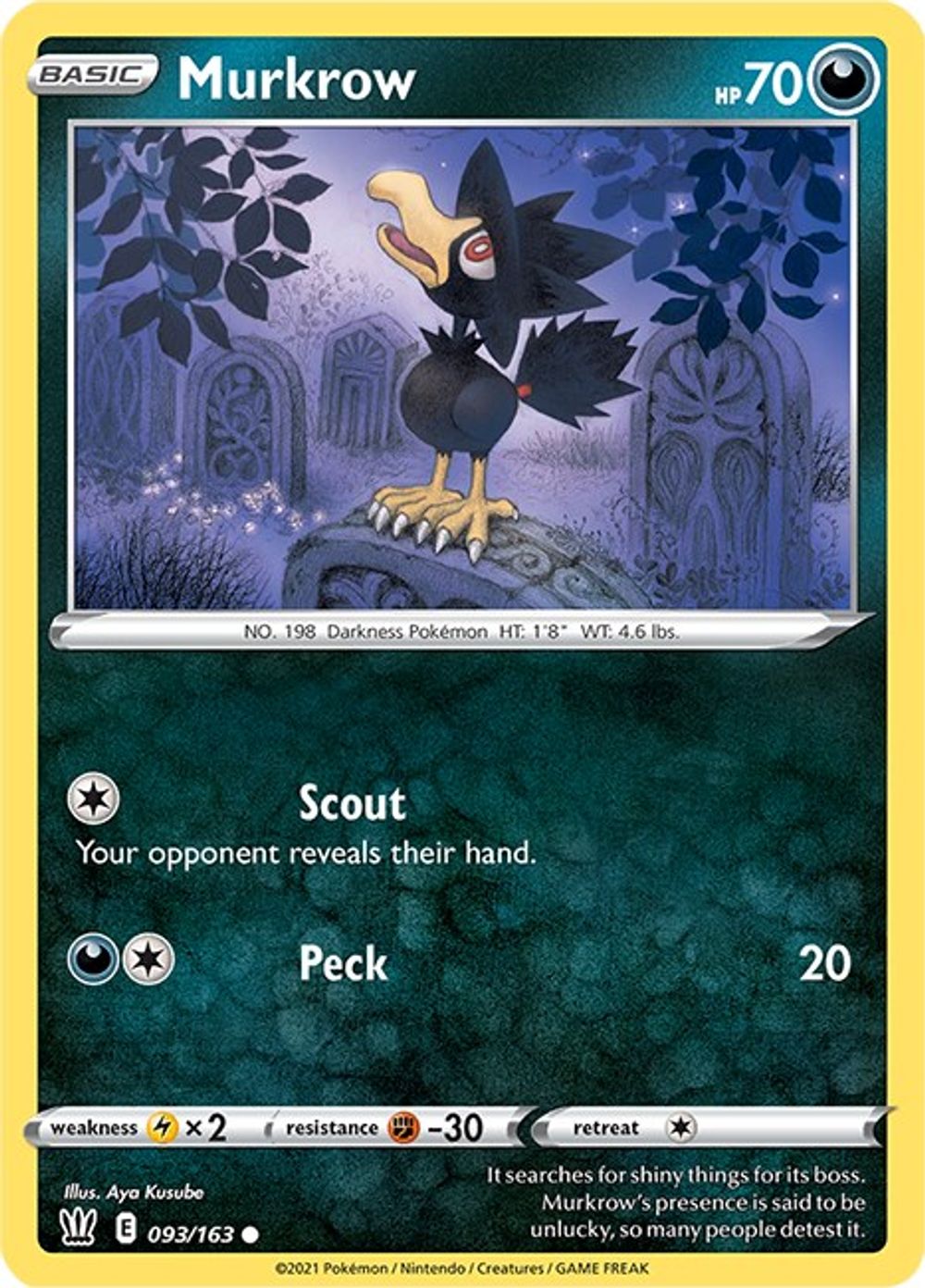 Murkrow — SWSH05: Battle Styles