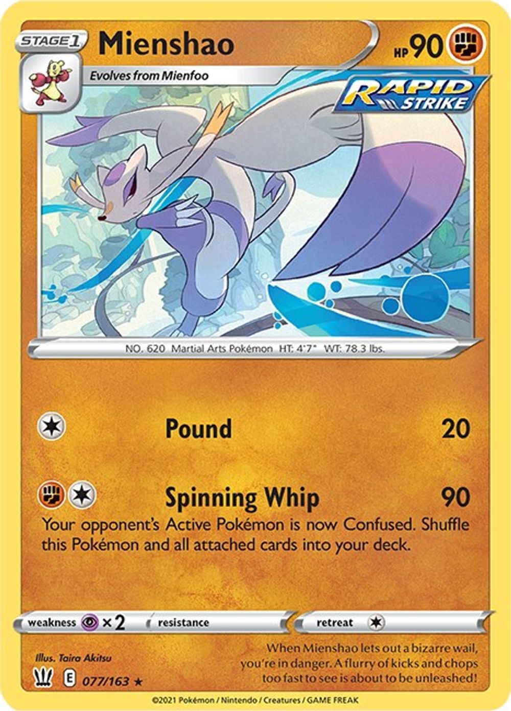 Mienshao — SWSH05: Battle Styles