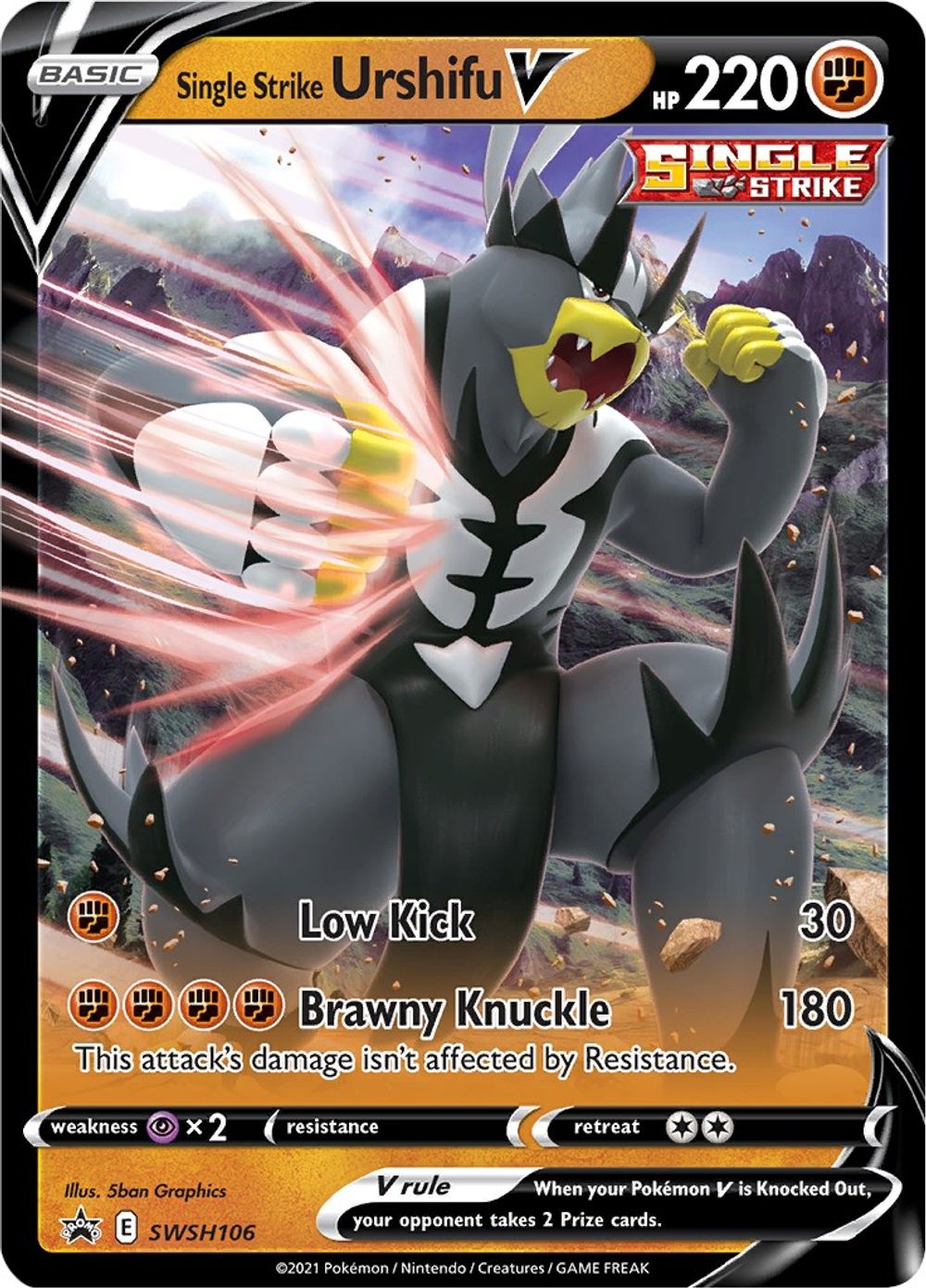 Single Strike Urshifu V - SWSH106 — SWSH: Sword & Shield Promo Cards
